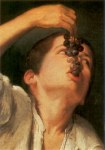 Murillo Bartolomé Esteban; Trauben- und Melonenesser (Ausschnitt) , 1645/46