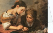 Murillo Bartolomé Esteban; Die kleine Obsthändlerin (Ausschnitt) , um 1670/75