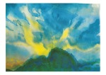 Nolde Emil; Berglandschaft (blau und gelb)