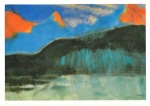 Nolde Emil; Bergsee (mit roten Bergspitzen)