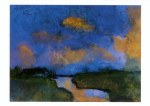 Nolde Emil; Gehöft am Kanal , 1938/45