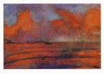 Nolde Emil; Landschaft in rotem Licht , 1938/45