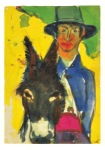 Nolde Emil; Mann und Esel , 1921
