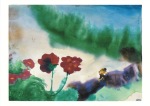 Nolde Emil; Mohn vor Berglandschaft
