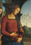 Perugino Pietro; Die Vision des heiligen Bernhard (Detail) , ca. 1490 / 1494