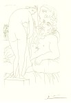Picasso Pablo; Vor Akt ruhender Bildhauer , 1933