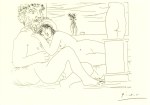 Picasso Pablo; Vor Torso ruhender Bildhauer , 1933