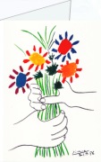 Picasso Pablo; Blumenstrauss in den Händen - Le Bouquet, 21 avril 1958 , 1958