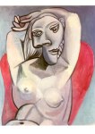 Picasso Pablo; Frau im roten Sessel , 1939