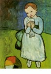 Picasso Pablo; Kind mit Taube (Ausschnitt) , 1901