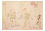 Picasso Pablo; Der Maler und sein Modell , 1954