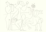 Picasso Pablo; Musizierender Faun , Nymphe mit Früchten und Zenta