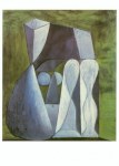 Picasso Pablo; Sitzender Akt mit grünem Hintergrund , 1946
