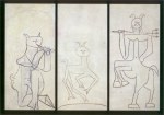 Picasso Pablo; Triptychon - Satyr, Faun und Zentaur mit Dreizack
