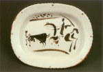 Picasso Pablo; Wandteller mit Stierkampfarena , 1949