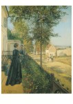 Pissarro Camille; Route de Versailles, Louveciennes (La Conversation) , 1870