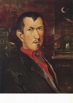 Radziwill Franz; Selbstbildnis mit roter Bluse