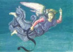 Raphael (Raffaele Santi); Auferstehung Christi - Ausschnitt : Engel , um 1499