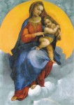Raphael (Raffaele Santi); Madonna mit Kind auf den Wolken (Ausschnitt) , 1512