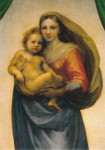 Raphael (Raffaele Santi); Sixtinische Madonna - Detail: Madonna mit Kind , um 1512/13