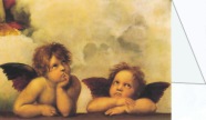 Raphael (Raffaele Santi); Die zwei Engel - Detail aus "Sixtinische Madonna"