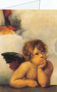 Raphael (Raffaele Santi); Sixtinische Madonna (Ausschnitt: Ein Engel) , 1512/15