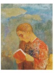 Redon Odilon; Alsace or Reading Monk , c. 1914