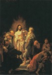 Rembrandt Harmensz. van Rijn; Christ resurrected shows his Cicatrices to Thomas