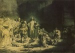 Rembrandt Harmensz. van Rijn; Christus heilt die Kranken (Hundertguldenblatt)