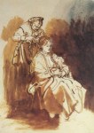 Rembrandt Harmensz. van Rijn; Junge Frau bei der Toilette