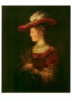Rembrandt Harmensz. van Rijn; Saskia van Uylenburgh im Profil , ca. 1634-1642