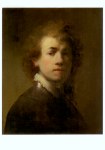 Rembrandt Harmensz. van Rijn; Selbstbildnis mit Halsberge , um 1629