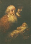 Rembrandt Harmensz. van Rijn; Simeon und Jesus