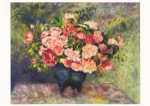 Renoir Pierre-Auguste; Rosen in einer Vase , ca. 1880