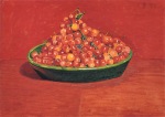 Righini Sigismund; Rote Kirschen auf rotem Grund , 1909