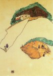 Schiele Egon; Bauernhaus , 1913