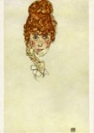Schiele Egon; Portrait Edith Schiele , 1917