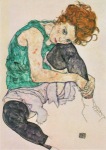 Schiele Egon; Edith Schiele Sitzend , 1917