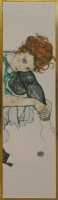 Schiele Egon; Edith Schiele sitzend (Ausschnitt) , 1917