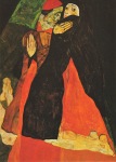 Schiele Egon; Kardinal und Nonne ("Liebkosung") (Ausschnitt), 1912