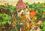 Schiele Egon; Krumauer Landschaft , 1916