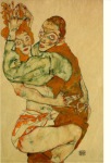 Schiele Egon; Liebesakt , 1915