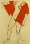 Schiele Egon; Rote Bluse - 1913