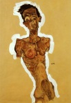 Schiele Egon; Selbstakt - 1910