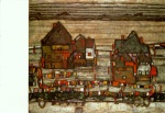 Schiele Egon; Häuser mit bunter Wäsche ("Vorstadt" I) - 1914