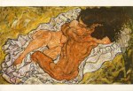 Schiele Egon; Liebespaar - Umarmung , 1917