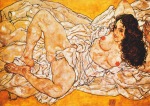 Schiele Egon; Liegende Frau , 1917