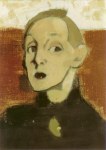 Schjerfbeck Helene; Selbstbildnis mit schwarzem Mund , 1939
