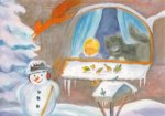 Schmidt Dorothea; Schneemann und Katze