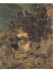 Böcklin Arnold; Pan erschreckt einen Hirten , 1860